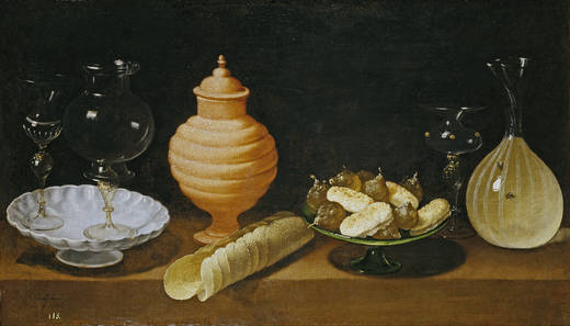 Bodegón con dulces y recipientes de cristal (Juan van der Hamen y León, 1622) 